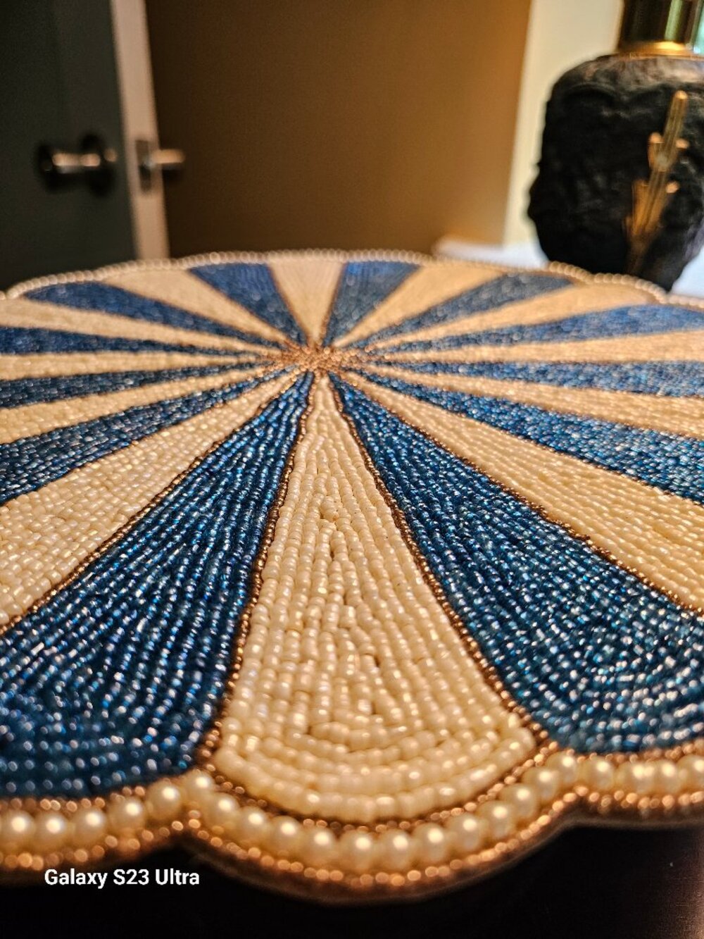 Tahari beaded placemats  set of 4